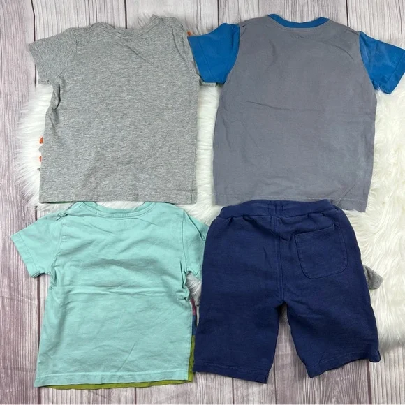 Mini Boden Boys 4T Bundle Applique Tees & Shorts Spring Summer 4 pcs - Picture 2 of 5